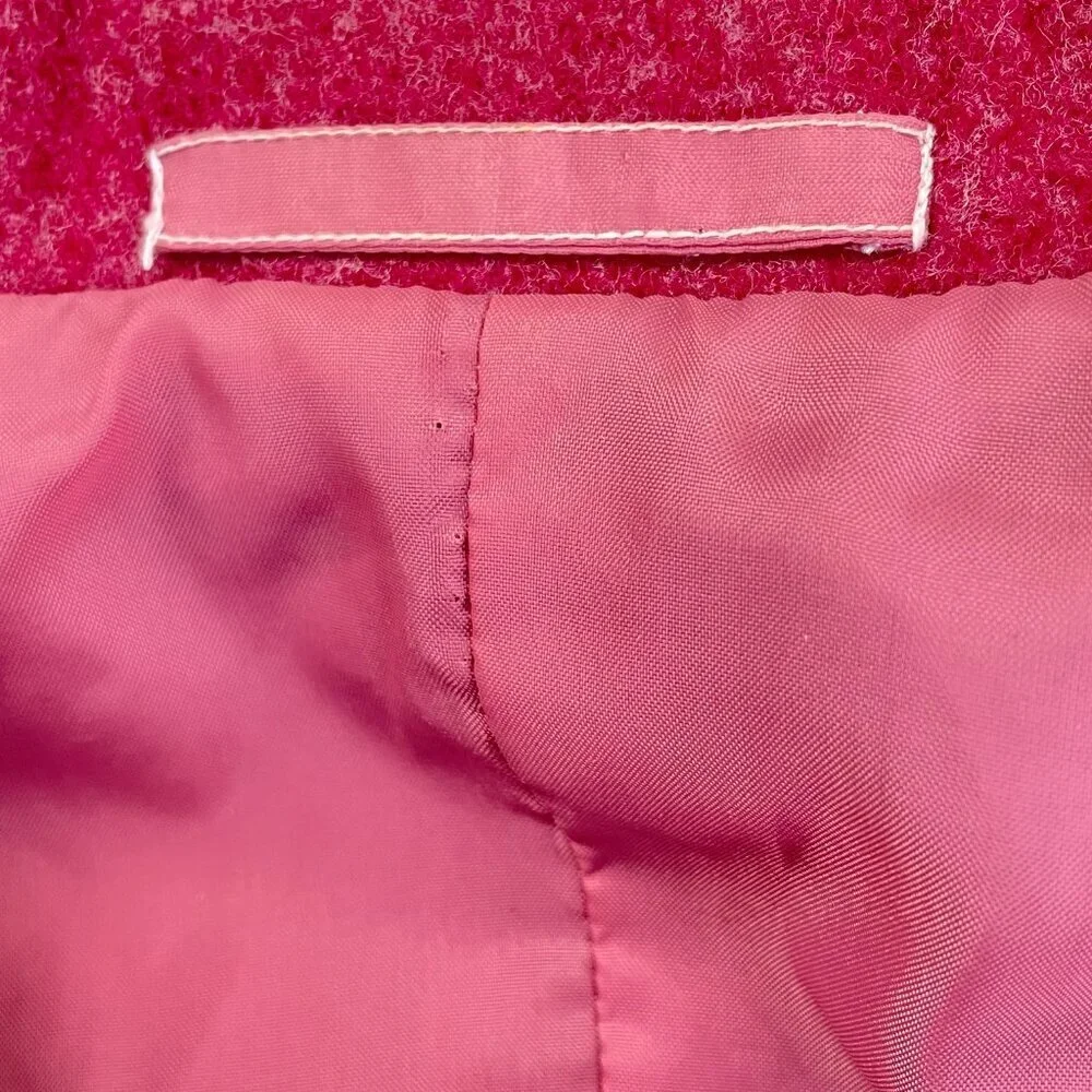 Bespoke Vintage Wool Blazer Youth 12–14 Raspberry Hand Tailored Jacket